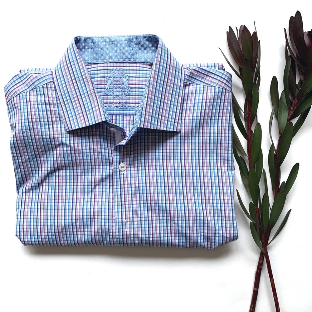 English Laundry 17 34/35 Plaid Dress Shirt